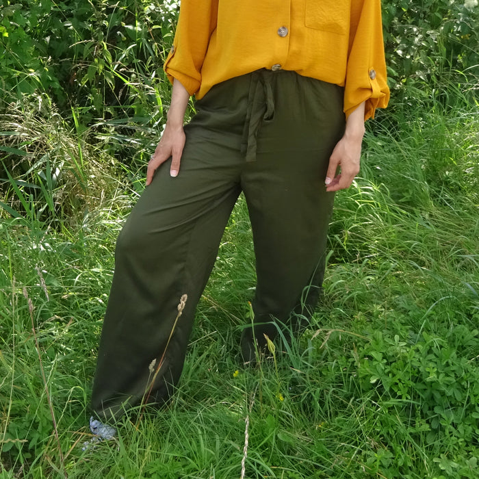 Sia Green Plazzo Trouser