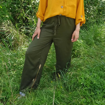 Sia Green Plazzo Trouser