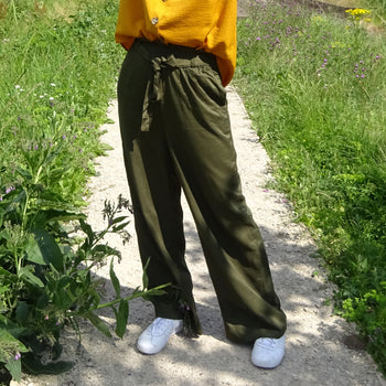 Sia Green Plazzo Trouser