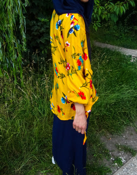 Fariyah Mustard Yellow Tie Blouse