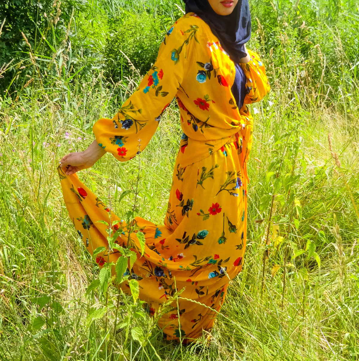 Fariyah Mustard Yellow Tie Blouse